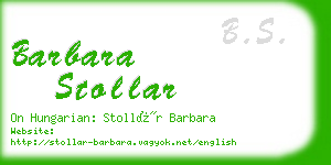 barbara stollar business card